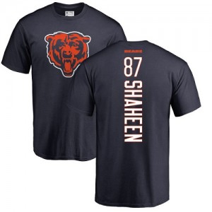 Adam Shaheen Navy Blue Backer - #87 Football Chicago Bears T-Shirt