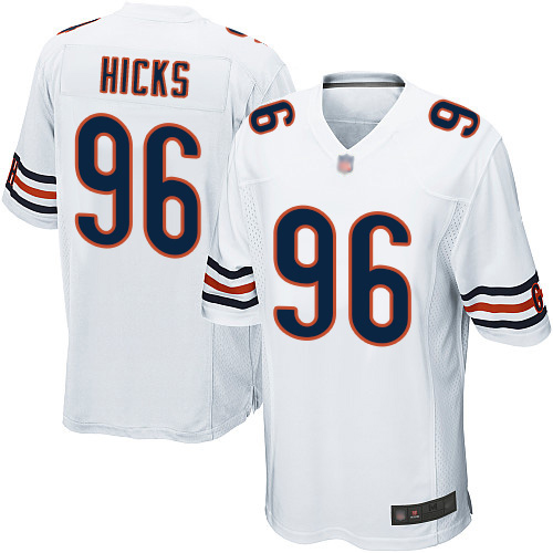 Game Men's Akiem Hicks White Road Jersey - #96 Football Chicago Bears