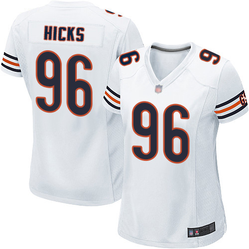 Game Women's Akiem Hicks White Road Jersey - #96 Football Chicago Bears