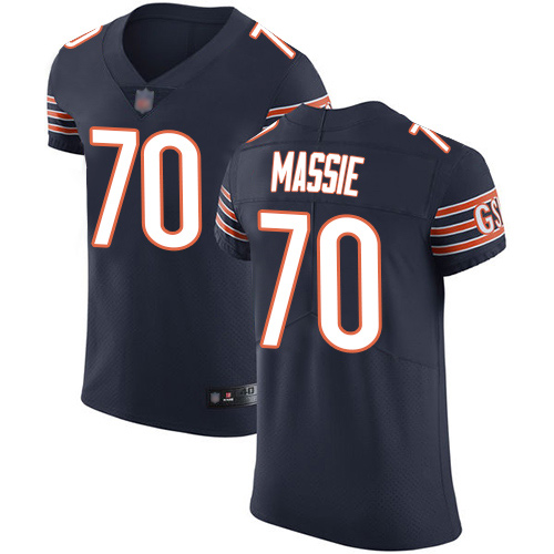 Elite Men's Bobby Massie Navy Blue Home Jersey - #70 Football Chicago Bears Vapor Untouchable