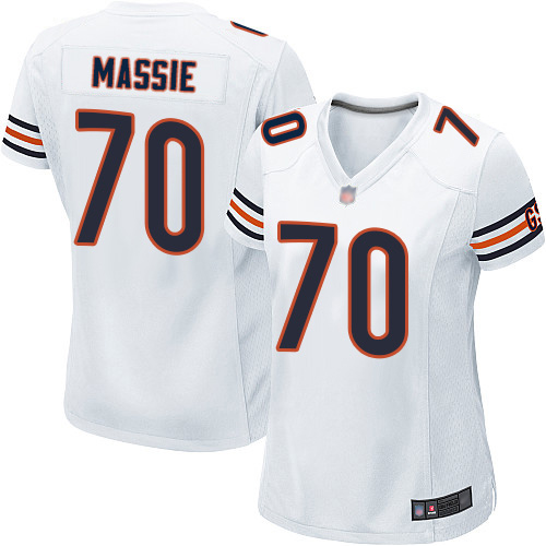 Game Women's Bobby Massie White Road Jersey - #70 Football Chicago Bears