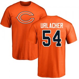 Brian Urlacher Orange Name & Number Logo - #54 Football Chicago Bears T-Shirt