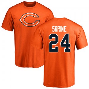 Buster Skrine Orange Name & Number Logo - #24 Football Chicago Bears T-Shirt