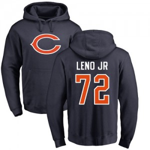 Charles Leno Navy Blue Name & Number Logo - #72 Football Chicago Bears Pullover Hoodie