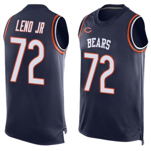 Limited Men's Charles Leno Navy Blue Jersey - #72 Football Chicago Bears  Player Name & Number Tank Top