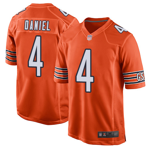 Game Men's Chase Daniel Orange Alternate Jersey - #4 Football Chicago Bears