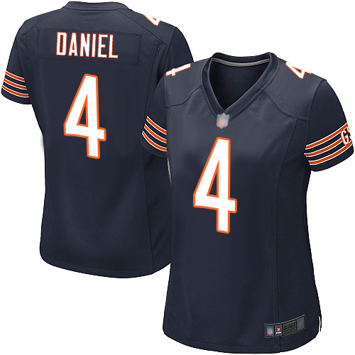 Game Women's Chase Daniel Navy Blue Home Jersey - #4 Football Chicago Bears