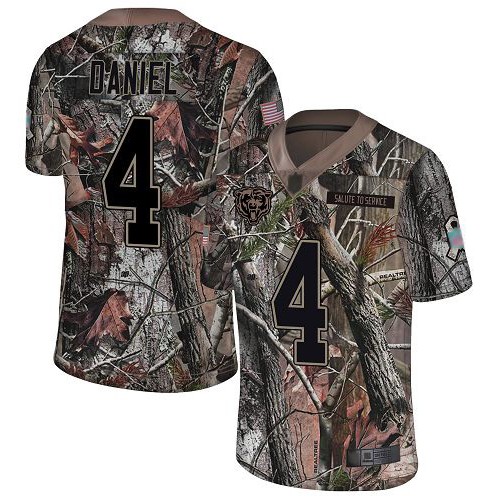 Limited Men's Chase Daniel Camo Jersey - #4 Football Chicago Bears Rush Realtree