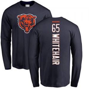 Cody Whitehair Navy Blue Backer - #65 Football Chicago Bears Long Sleeve T-Shirt
