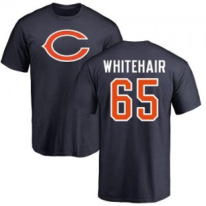 Cody Whitehair Navy Blue Name & Number Logo - #65 Football Chicago Bears T-Shirt