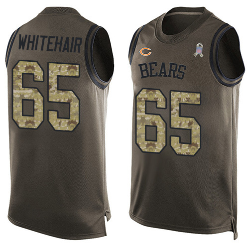 Limited Men's Cody Whitehair Green Jersey - #65 Football Chicago Bears Salute to Service Tank Top