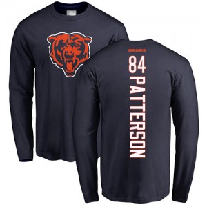 Cordarrelle Patterson Navy Blue Backer - #84 Football Chicago Bears Long Sleeve T-Shirt