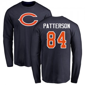 Cordarrelle Patterson Navy Blue Name & Number Logo - #84 Football Chicago Bears Long Sleeve T-Shirt