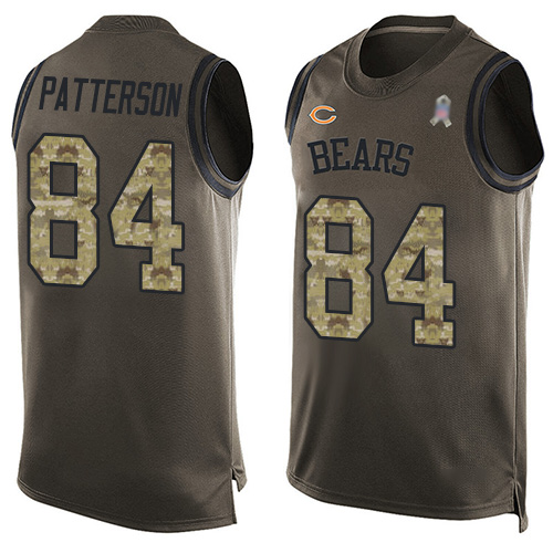 Limited Men's Cordarrelle Patterson Green Jersey - #84 Football Chicago Bears Salute to Service Tank Top