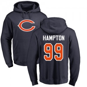 Dan Hampton Navy Blue Name & Number Logo - #99 Football Chicago Bears Pullover Hoodie