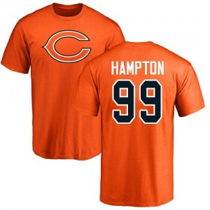 Dan Hampton Orange Name & Number Logo - #99 Football Chicago Bears T-Shirt