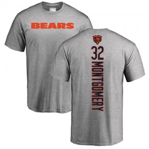 David Montgomery Ash Backer - #32 Football Chicago Bears T-Shirt