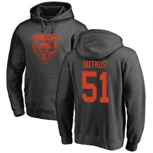 Dick Butkus Ash One Color - #51 Football Chicago Bears Pullover Hoodie