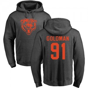 Eddie Goldman Ash One Color - #91 Football Chicago Bears Pullover Hoodie