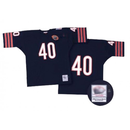Authentic Men's Gale Sayers Navy Blue Home Jersey - #40 Football Chicago  Bears Bear Patch Throwback