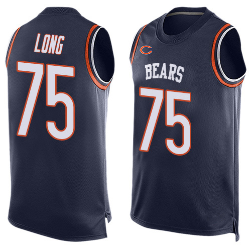Limited Men's Kyle Long Navy Blue Jersey - #75 Football Chicago Bears  Player Name & Number Tank Top