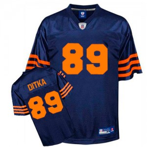 Authentic Men's Mike Ditka Navy Blue Alternate Jersey - #89 Football Chicago Bears