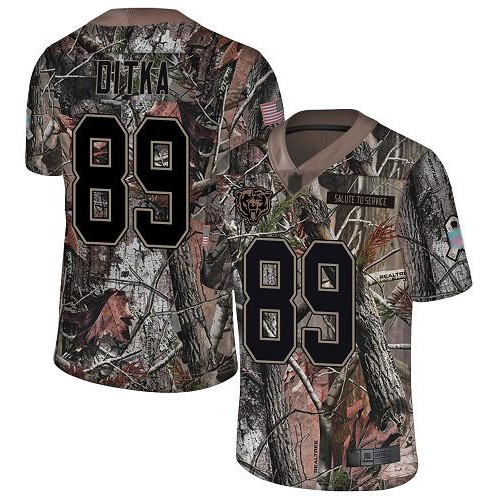 Limited Men's Mike Ditka Camo Jersey - #89 Football Chicago Bears Rush Realtree