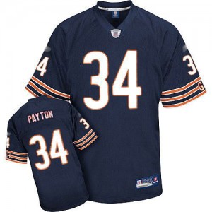 Authentic Youth Walter Payton Navy Blue Home Jersey - #34 Football Chicago Bears Throwback