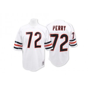 Limited Men's William Perry Navy Blue Jersey - #72 Football Chicago Bears  Therma Long Sleeve